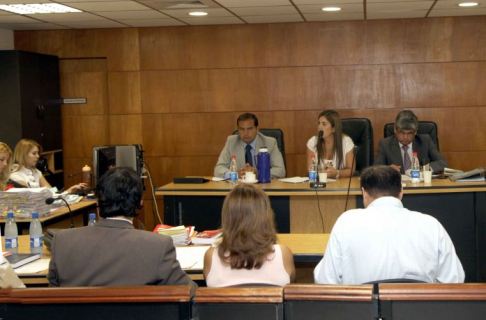Imagen de juicio oral y público desarrollado en el Palacio de Justicia de Asunción