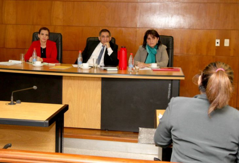 Imagenes de un Juicio Oral y Público desarrollado en el Palacio de Justicia de Asunción