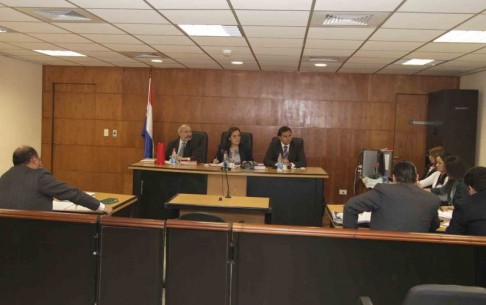 Imágen de un juicio oral y público desarrollado en el Palacio de Justicia