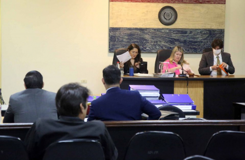Juicio oral desarrollado en el Palacio de Justicia de Asunción.