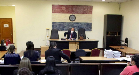 Juicio oral desarrollado en el Palacio de Justicia de Asunción.