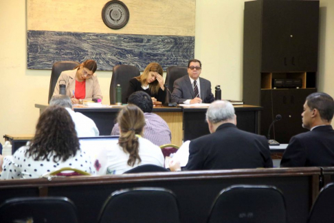 Juicio oral desarrollado en el Palacio de Justicia de Asunción.