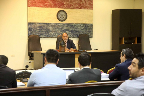 Imágen de un juicio oral y público desarrollado en el Palacio de Justicia