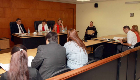 Imágenes de un juicio oral y público desarrollado en el Palacio de Justicia 