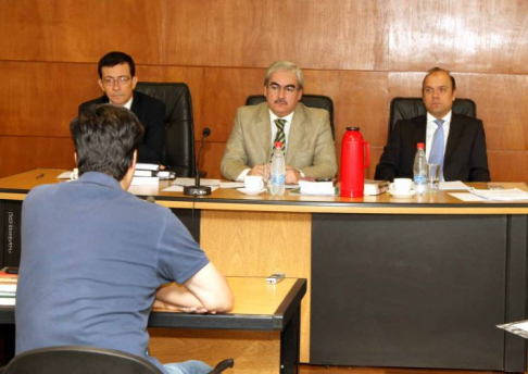 Imágen de un juicio oral y público desarrollado en el Palacio de Justicia