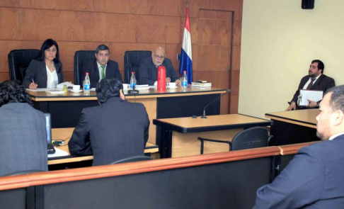 Imágen de un juicio oral y público desarrollado en el Palacio de Justicia