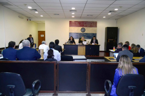 Juicio oral desarrollado en el Palacio de Justicia de Asunción
