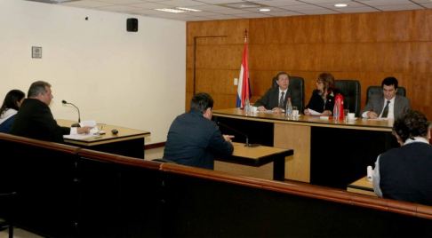 Imágen de un juicio oral y público desarrollado en el Palacio de Justicia