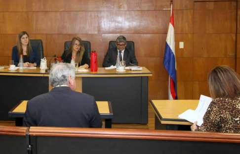 Imágen de un juicio oral y público desarrollado en el Palacio de Justicia