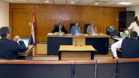 Imágenes de un juicio oral y público desarrollado en el Palacio de Justicia 