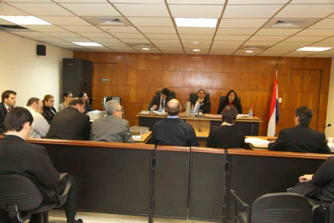 Imagen de un juicio oral realizado en Asunción
