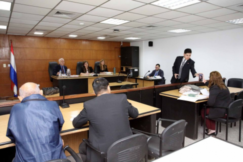 Juicio oral desarrollado en el Palacio de Justicia de Asunción