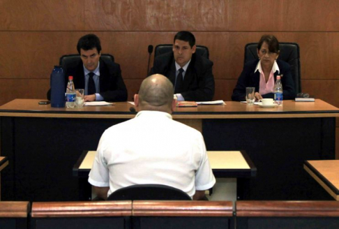 Imágen de un juicio oral y público desarrollado en el Palacio de Justicia de Asunción