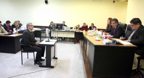 Imágen de un juicio oral y público desarrollado en el Palacio de Justicia