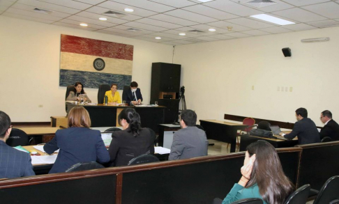 Juicio oral desarrollado en el Palacio de Justicia de Asunción