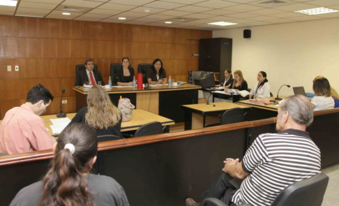 Imágen de un juicio oral y público desarrollado en el Palacio de Justicia