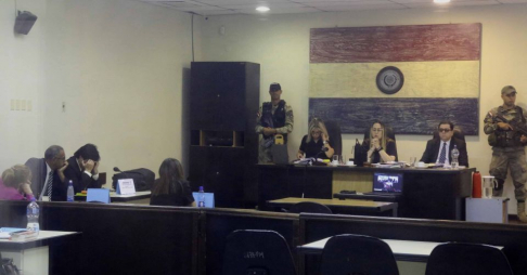 Juicio oral desarrollado en el Palacio de Justicia de Asunción.