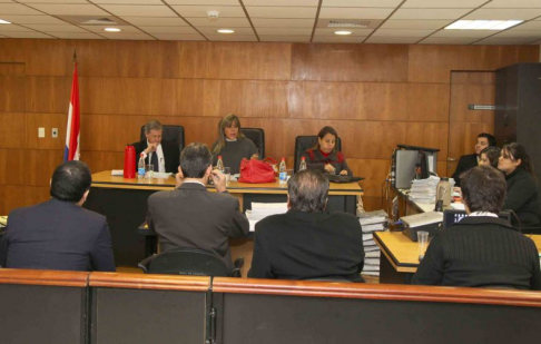Imágen de un juicio oral y público desarrollado en el Palacio de Justicia