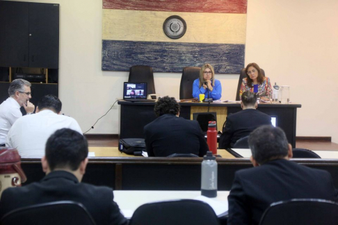 Juicio oral desarrollado en el Palacio de Justicia de Asunción