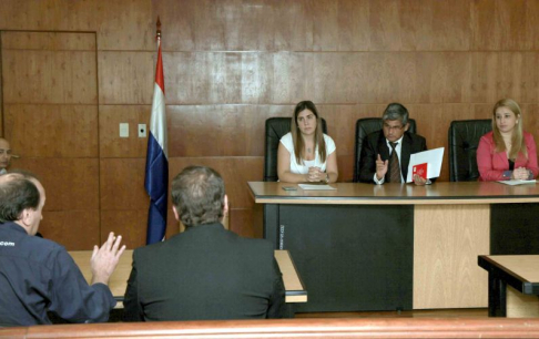 Imágen de un juicio oral y público desarrollado en el Palacio de Justicia