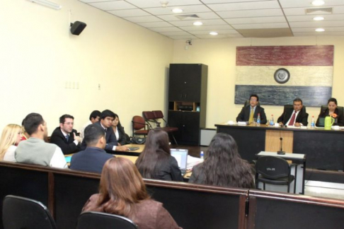 Imágen de un juicio oral y público desarrollado en el Palacio de Justicia