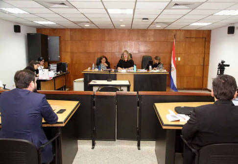 Juicio oral desarrollado en el Palacio de Justicia de Asunción.