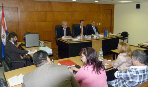 Imágenes de un juicio oral y público desarrollado en el Palacio de Justicia 