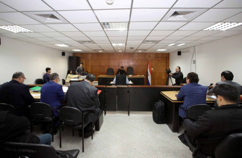 Juicio oral y público desarrollado en el Palacio de Justicia de Asunción.