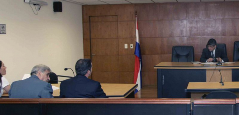 Imagen de un juicio oral desarrollado en el Palacio de Justicia de Asunción