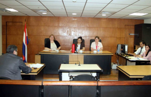 Imágen de un juicio oral y público desarrollado en el Palacio de Justicia