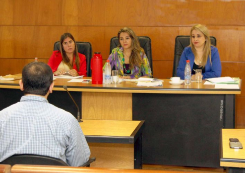 Imágenes de un juicio oral y público desarrollado en el Palacio de Justicia de Asunción