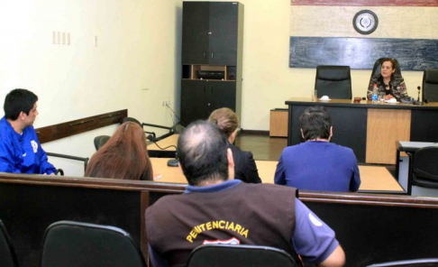 Imagen de un juicio oral desarrollado en el Palacio de Justicia de Asunción