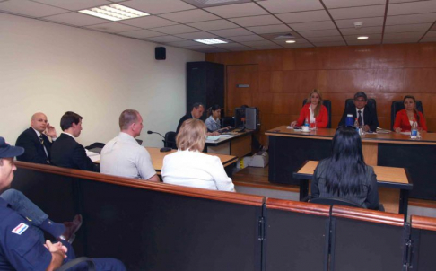 Imágen de un juicio oral y público desarrollado en el Palacio de Justicia