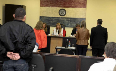 Imágen de un juicio oral y público desarrollado en el Palacio de Justicia de Asunción