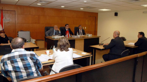 Imágenes de un juicio oral y público desarrollado en el Palacio de Justicia 