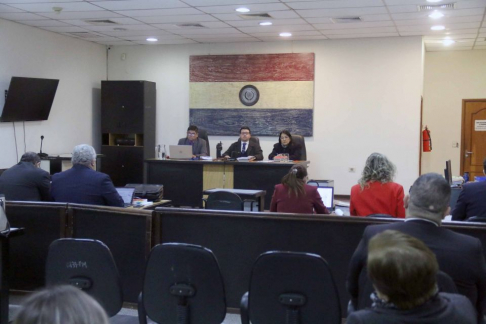 Imágen de un juicio oral y público desarrollado en el Palacio de Justicia