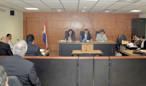 Imágen de un juicio oral y público desarrollado en el Palacio de Justicia