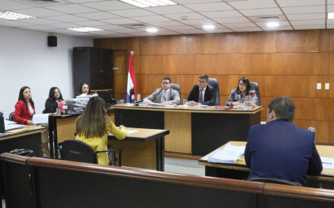 Imágen de un juicio oral y público desarrollado en el Palacio de Justicia