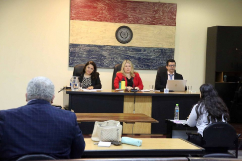 Juicio oral desarrollado en el Palacio de Justicia de Asunción
