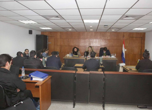 Juicio oral desarrollado en el Palacio de Justicia de Asunción