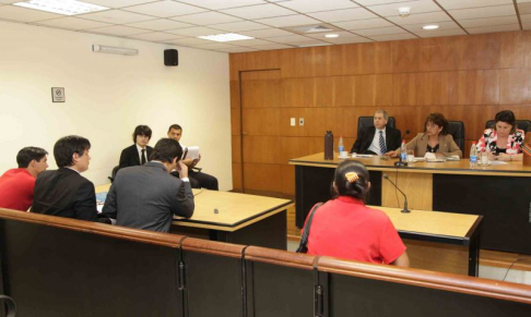 Imagen de un juicio oral desarrollado en el Palacio de Justicia de Asunción