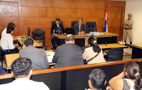 Imágen de un juicio oral y público desarrollado en el Palacio de Justicia