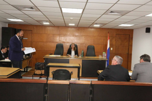 Imágen de un juicio oral y público desarrollado en el Palacio de Justicia