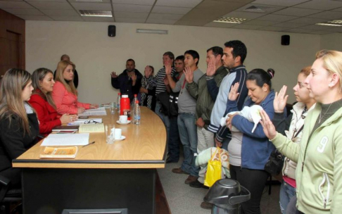 Imágen de un juicio oral y público desarrollado en el Palacio de Justicia