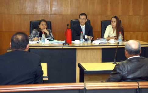 ImAgen de un juicio oral y público desarrollado en el Palacio de Justicia de Asunción