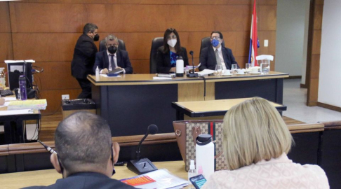 Juicio oral desarrollado en el Palacio de Justicia de Asunción