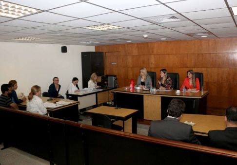 Imágenes de un juicio oral y público desarrollado en el Palacio de Justicia 
