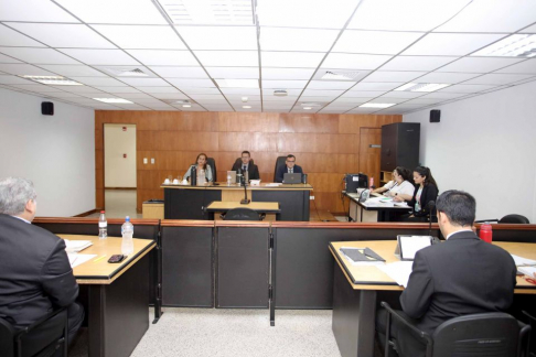 Juicio oral desarrollado en el Palacio de Justicia de Asunción.