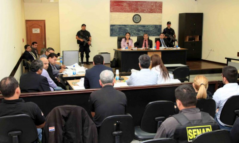 Imágen de un juicio oral y público desarrollado en el Palacio de Justicia