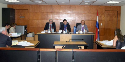 Imágen de un juicio oral y público desarrollado en el Palacio de Justicia
